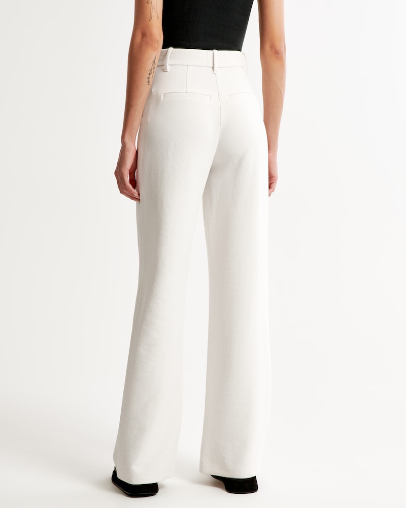 Pantalon Wide-leg Blanco