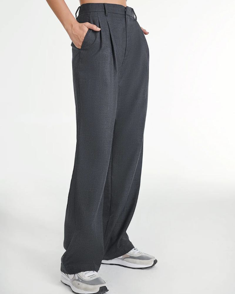 Pantalon Wide-leg Gris