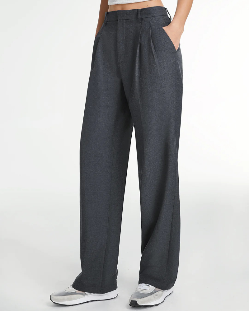 Pantalon Wide-leg Gris