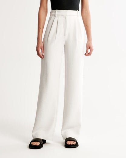 Pantalon Wide-leg Blanco