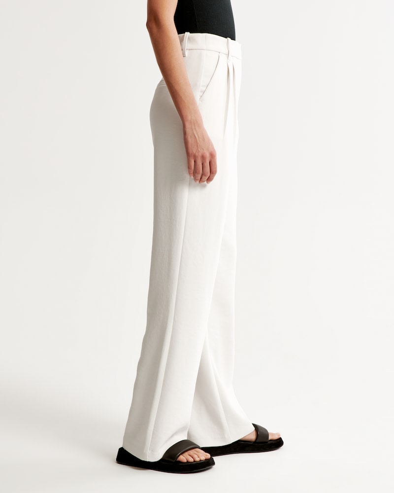 Pantalon Wide-leg Blanco