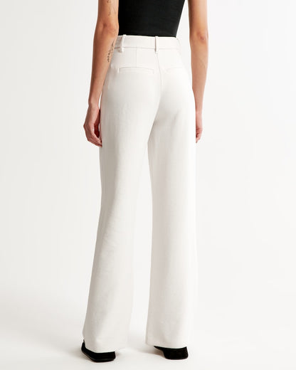 Pantalon Wide-leg Blanco