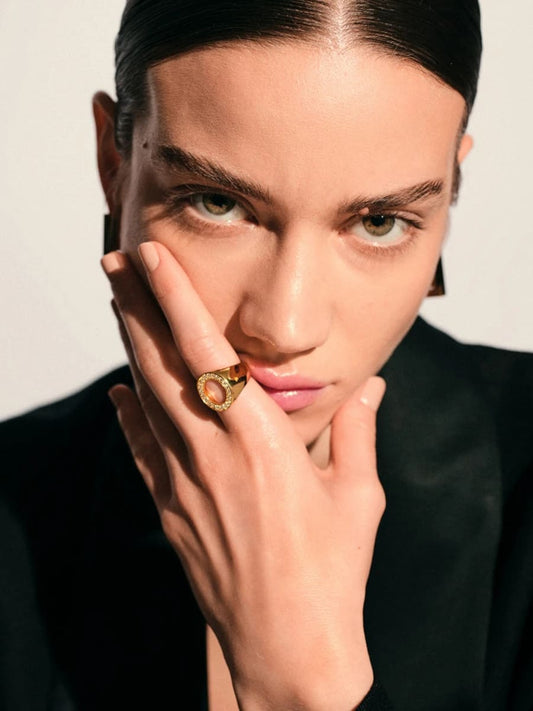 Anillo Hueco Ovalado