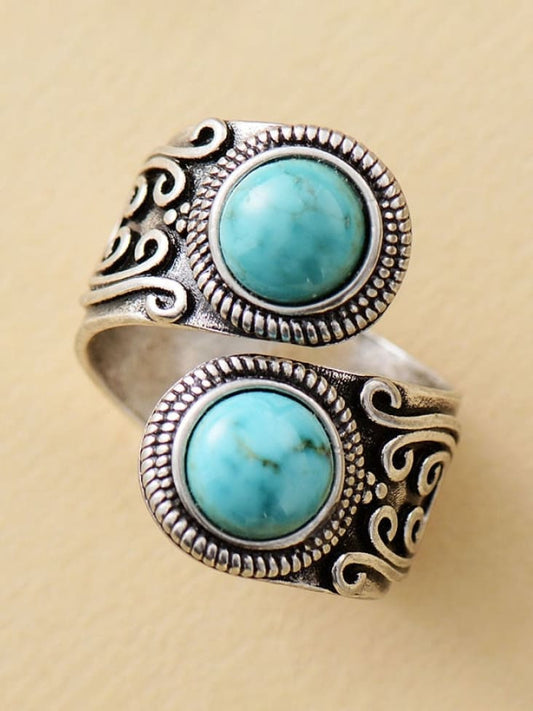 Anillo bañado en plata con amatista natural